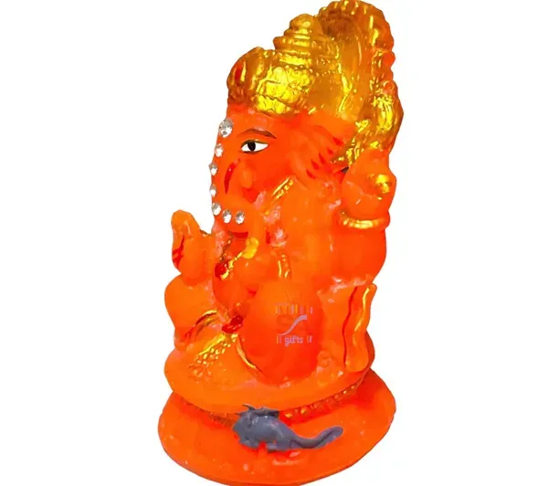 Marble_Orange_Matte_Ganeshji_Idol_For_Car_Dashboard
