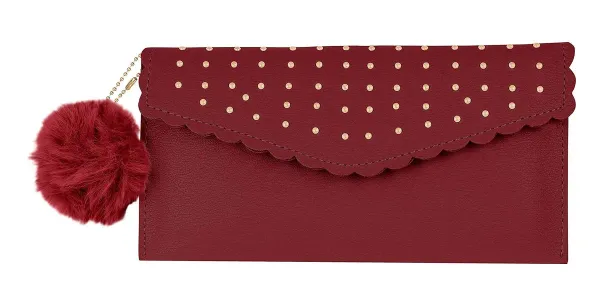Sai_Amrut_Women_S_Gold_Bead_Pattern_Scalloped_Clutch_Purse_Wallet_With_Faux_More