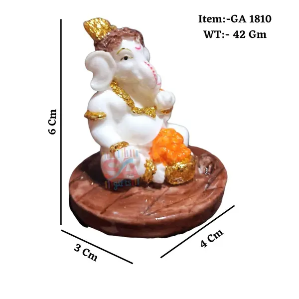 Polymarble_Gold_Foil_Work_Ganesha_Murti_Idol_Decorative_Showpiece_For_Home