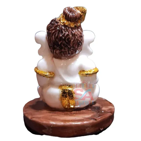 Polymarble_Gold_Foil_Work_Ganesha_Murti_Idol_Decorative_Showpiece_For_Home
