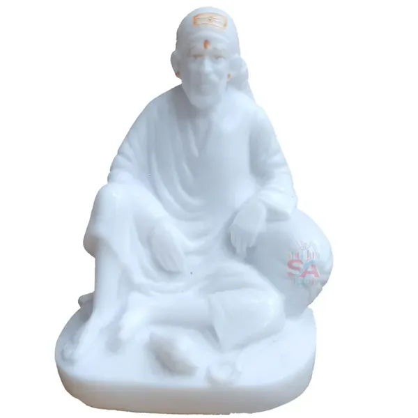 Saibaba_Dwarkamai_Marble_Idol_For_Homedecor_Cardashboard_4_Inches