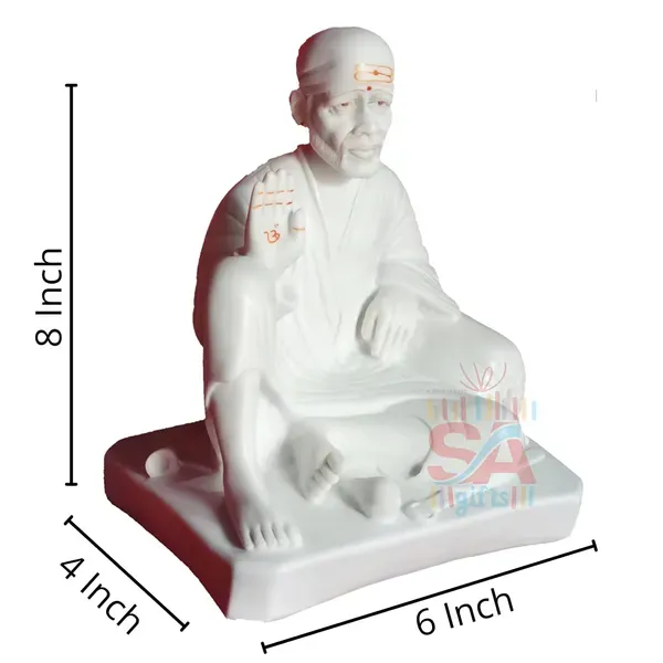 Sai_Amrut_Marble_Ashirwad_Hand_Dwarkamai_Baba_Idol_Murti_For_Home_And_Offic