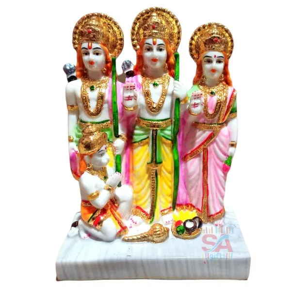 Sai_Amrut_Marble_Stone_Exclusive_Gold_Foil_Work_Ram_Darbar_Family_Idol