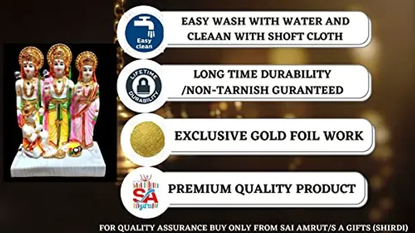 Sai_Amrut_Marble_Stone_Exclusive_Gold_Foil_Work_Ram_Darbar_Family_Idol