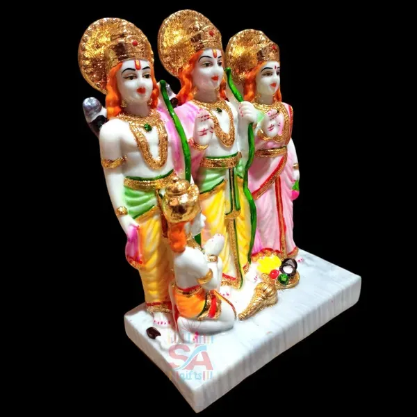 Sai_Amrut_Marble_Stone_Exclusive_Gold_Foil_Work_Ram_Darbar_Family_Idol