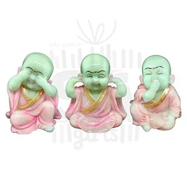 Re_Sine_Radium_Little_Buddha_Monk_Sculpture_15_Cm_Pink_3_Piece