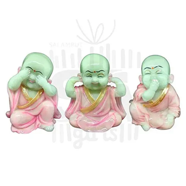 Re_Sine_Radium_Little_Buddha_Monk_Sculpture_15_Cm_Pink_3_Piece