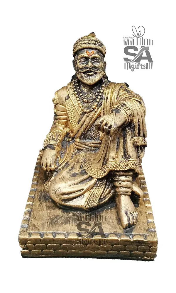 Plastic_Chhatrapati_Aji_The_Legend_Of_Maharashtra_Statue_Gold_Matte_Colour