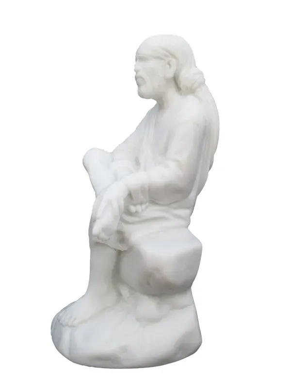 Polymarble_Sai_Baba_Statue_6_Inches_White