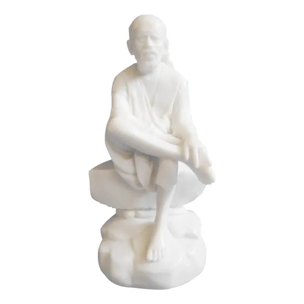 Polymarble_Sai_Baba_Statue_6_Inches_White