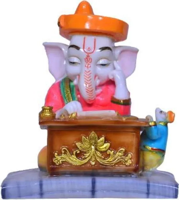 Sai_Amrut_Munim_Ji_Ganesh_Decorative_Showpiece_15_Cm_Marble_Multicolor