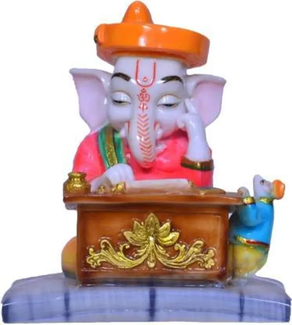 Sai_Amrut_Munim_Ji_Ganesh_Decorative_Showpiece_15_Cm_Marble_Multicolor