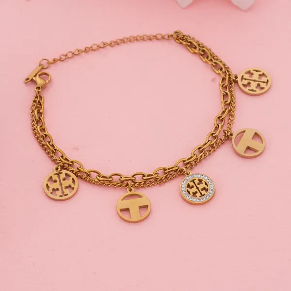 Golden_Stainless_Steel_Double_Chain_Charm_Bracelet_With_Dangle_Discs_For_Women