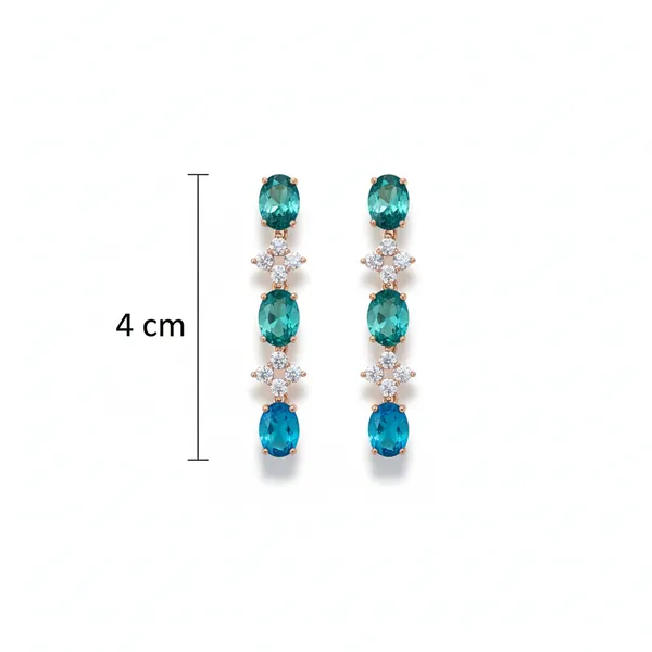 Green_&_Blue_Stainless_Steel_Crystal_Earrings_For_Women