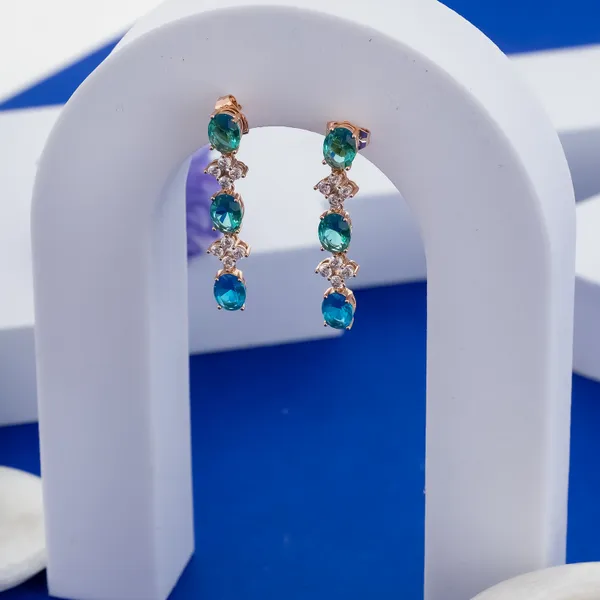 Green_&_Blue_Stainless_Steel_Crystal_Earrings_For_Women