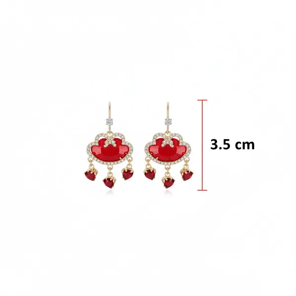 Red_&_Gold_Stainless_Steel_Crown_Jewel_Earrings_For_Women