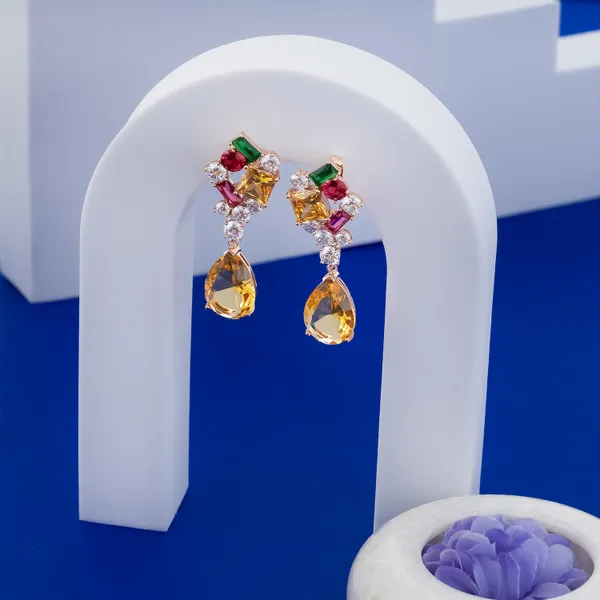 Multicolour_Stainless_Steel_Crystal_Statement_Earrings_For_Women