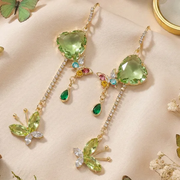 Green_Stainless_Steel_Crystal_Butterfly_Earrings_For_Women