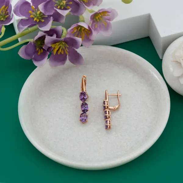 Purple_Stainless_Steel_Crystal_Dangle_Earrings_For_Women