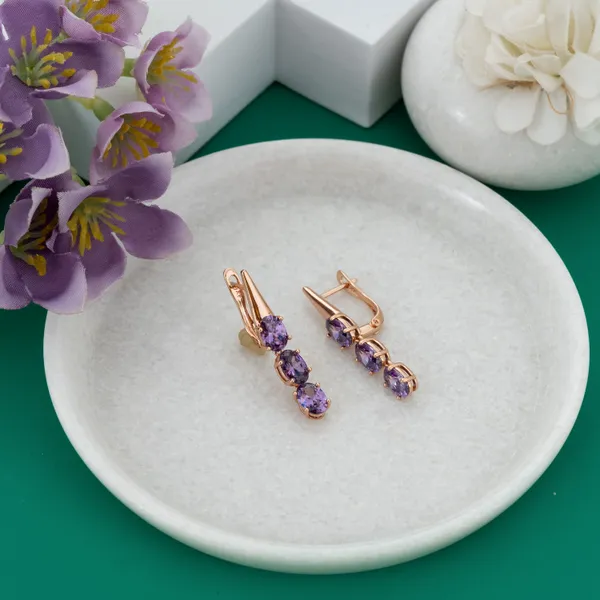 Purple_Stainless_Steel_Crystal_Dangle_Earrings_For_Women