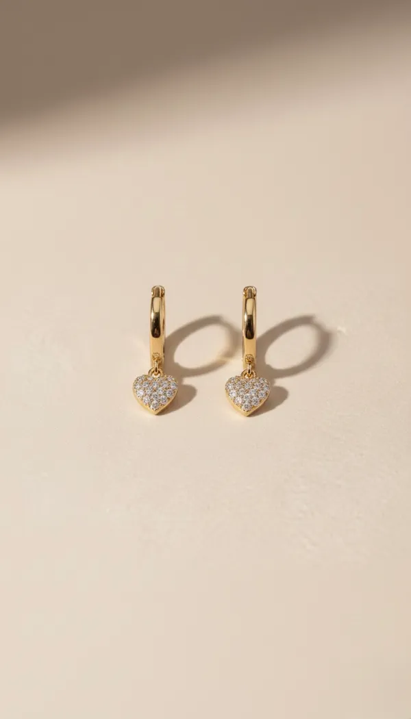 Golden_Stainless_Steel_Sparkling_Heart_Dangle_Small_Hoop_Earrings_For_Women