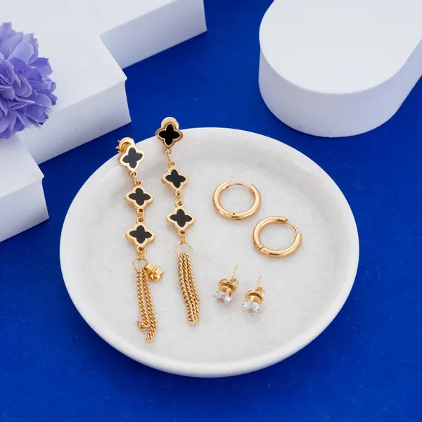 Golden_Stainless_Steel_3-Pair_Anti-Tarnish_Earring_Set:_Studs_Hoops_Combo_For_Women