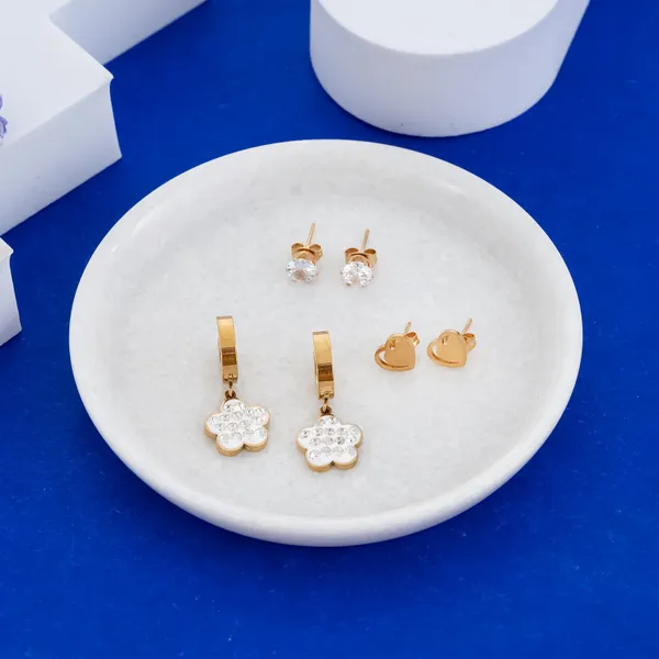 Golden_Stainless_Steel_3-Pair_Anti-Tarnish_Earring_Set:_Combo_Of_3_Studs_For_Women