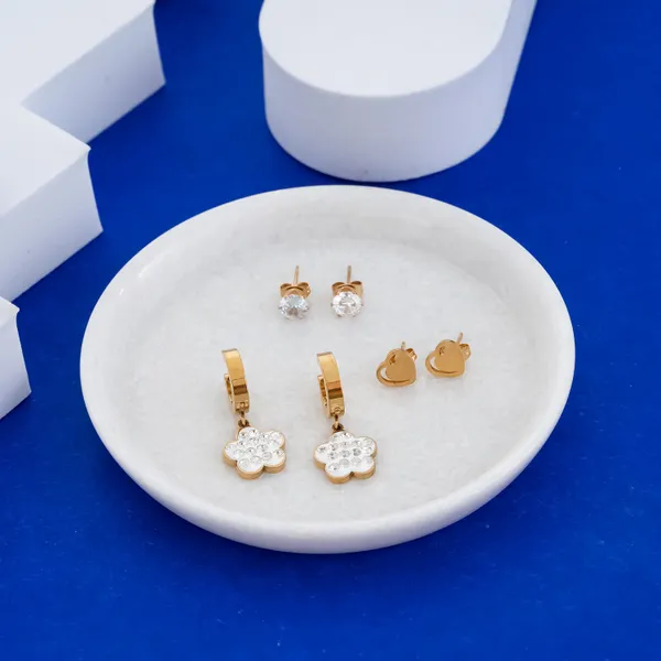 Golden_Stainless_Steel_3-Pair_Anti-Tarnish_Earring_Set:_Combo_Of_3_Studs_For_Women