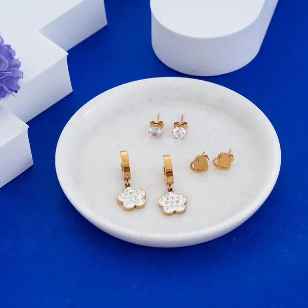 Golden_Stainless_Steel_3-Pair_Anti-Tarnish_Earring_Set:_Combo_Of_3_Studs_For_Women
