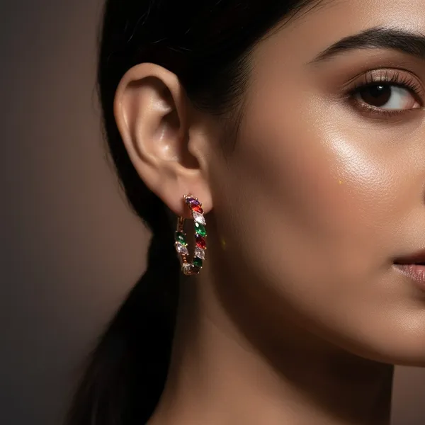 Multicolour_Stainless_Steel_Statement_Multi_Studded_Hoop_Earrings_For_Women