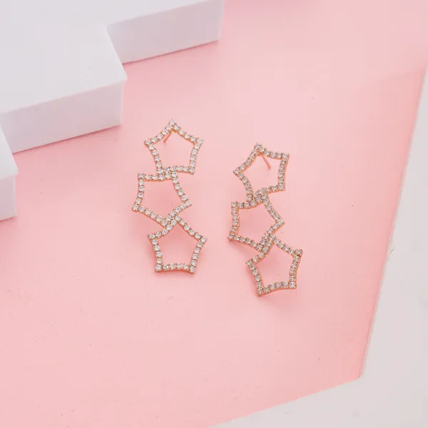 Silver_Stainless_Steel_Statement_-Tone_Star_Shaped_Earrings_For_Women