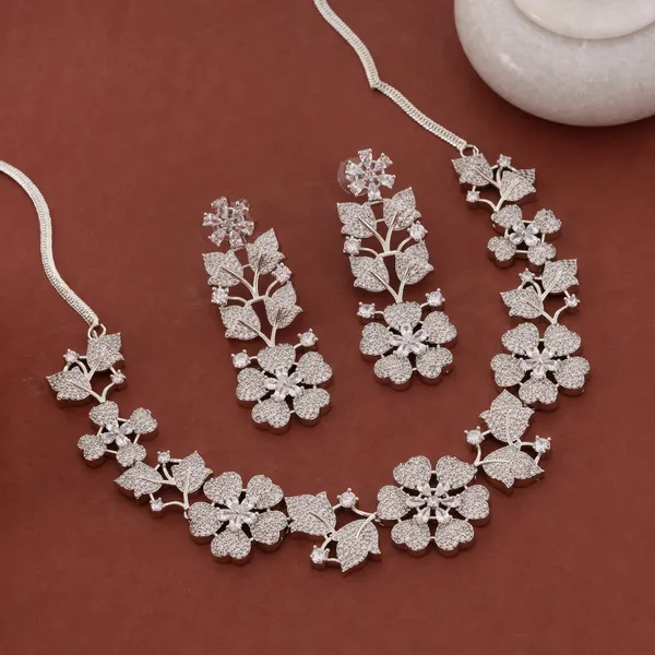 Silver_Stainless_Steel_All-Crystal_Sparkling_Statement_Necklace_Set_For_Women