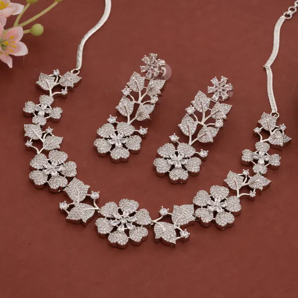 Silver_Stainless_Steel_All-Crystal_Sparkling_Statement_Necklace_Set_For_Women
