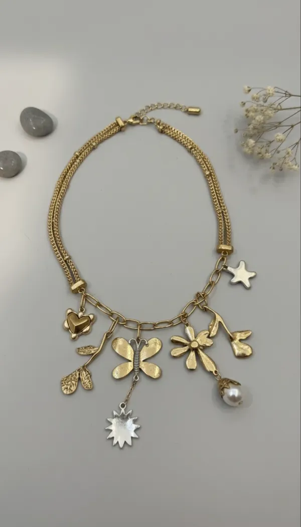 Golden_Stainless_Steel_Laye_Chain_Charm_Necklace_For_Women
