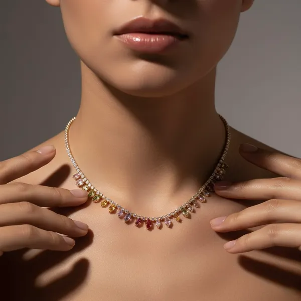 Multicolour_Stainless_Steel_Minimalist_En_Rainbow_Drop_Necklace_For_Women