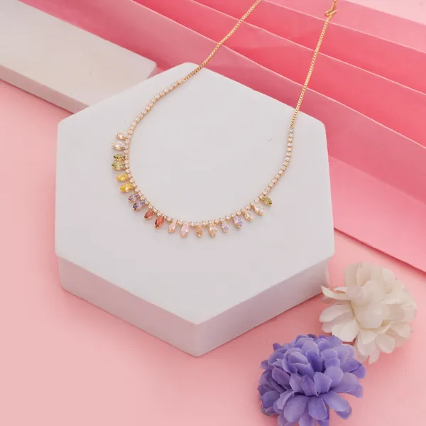 Multicolour_Stainless_Steel_Minimalist_En_Rainbow_Drop_Necklace_For_Women