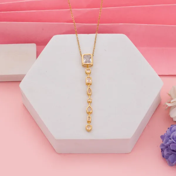 Golden_Stainless_Steel_Elegant_Stone_Drop_Necklace_For_Women
