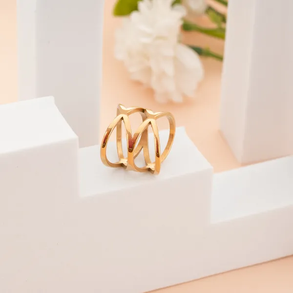 Golden_Stainless_Steel_Chic_Cross-Over_Ring_For_Women
