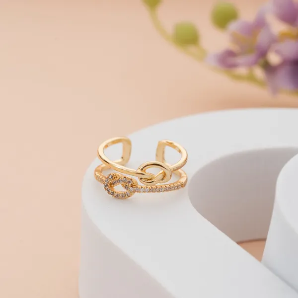 Golden_Stainless_Steel_Infinity_Knot_Ring_For_Women