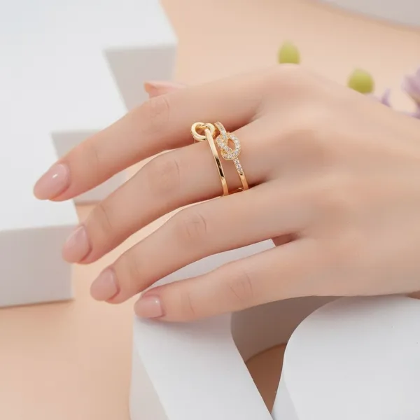 Golden_Stainless_Steel_Infinity_Knot_Ring_For_Women