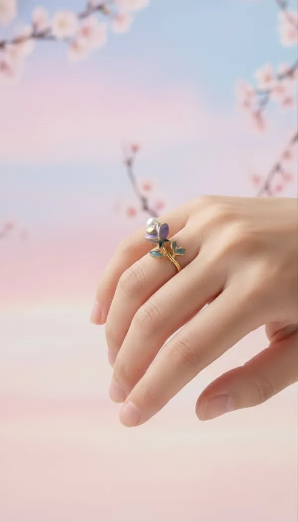Golden_Stainless_Steel_Delicate_Pearl_Open_Ring_For_Women