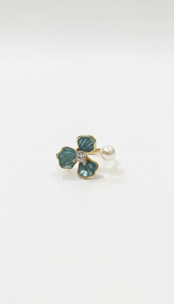 Golden_Stainless_Steel_Enamel_Flower_Ring_For_Women