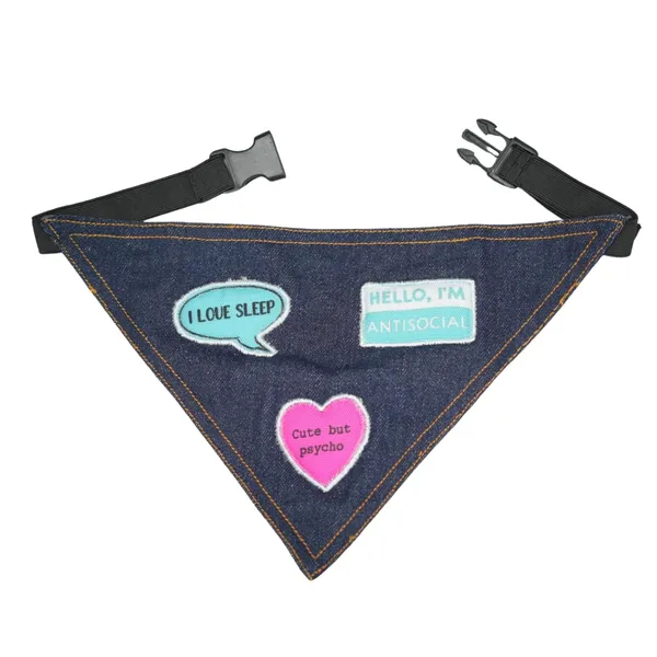 Black_Adjustable_Dog_Bandana/Dog_Scarf/Dog_Gift