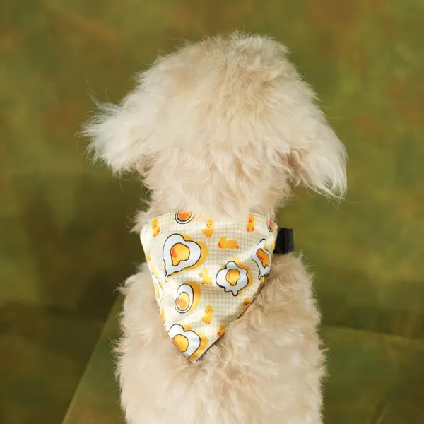 Yellow_Adjustable_Dog_Bandana/Dog_Scarf/Dog_Gift