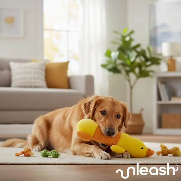 Yellow_Pet_Interactive_Plush_Toys,_Teething_Training_Pet_Toys
