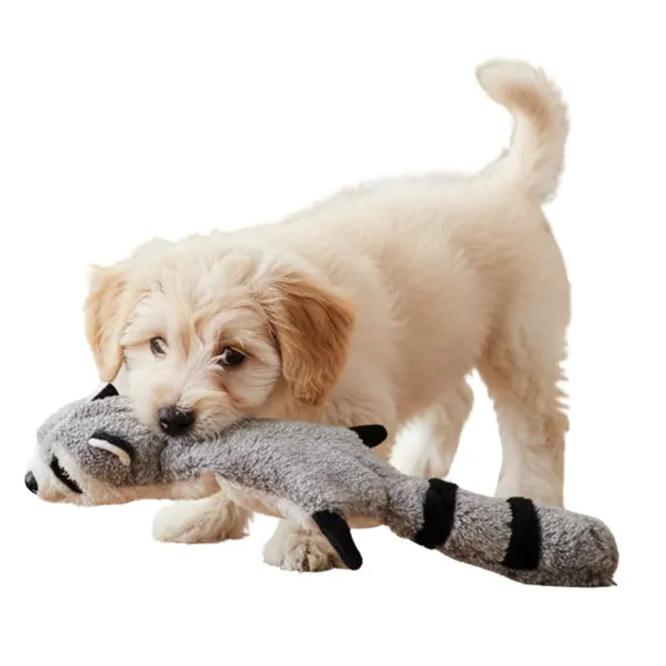 Grey_Large_Dogs_Toy_Pet_Chew_Squeak_Squeaky_Plush_Toys_Interactive_Tough_Gift_Raccoon