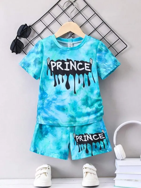 Boys_Blue_Tie-Dye_Prince_Printed_T-Shirt_&_Shorts_Set