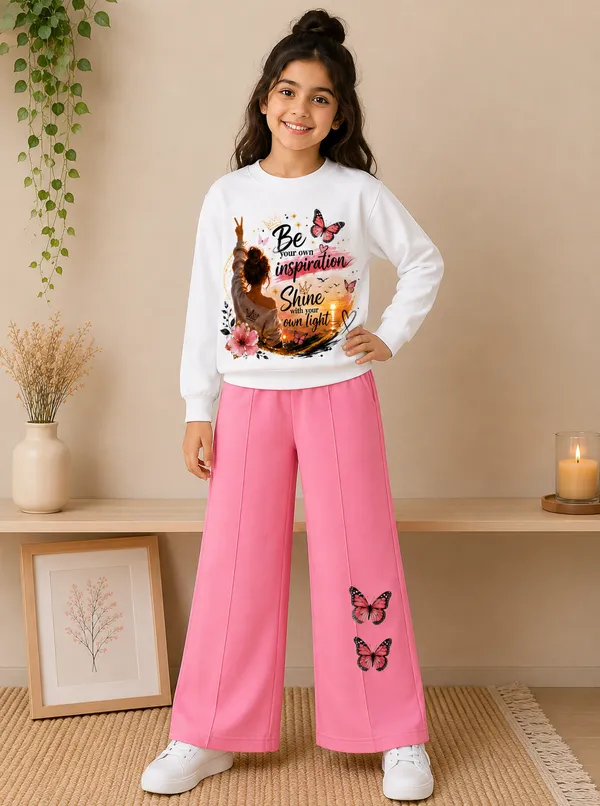 Girls_White_Inspirational_Printed_Sweatshirt_with_Pink_Butterfly_Palazzo_Set