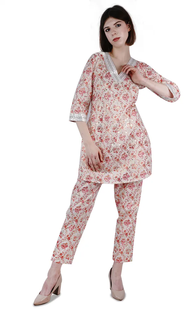 White_Elegant_Design_Cotton_Co-Ord_Set_For_Women