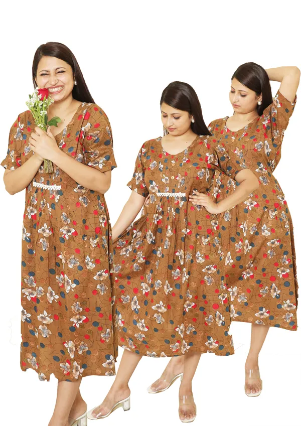 Brown_Cotton_Dress_For_Women